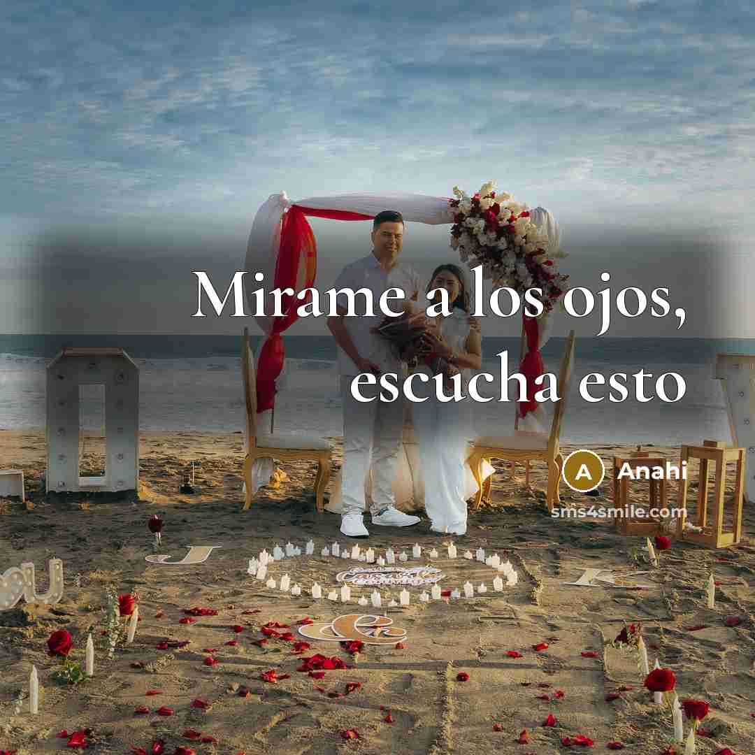 “Mirame a los ojos, escucha esto” quote by Anahi