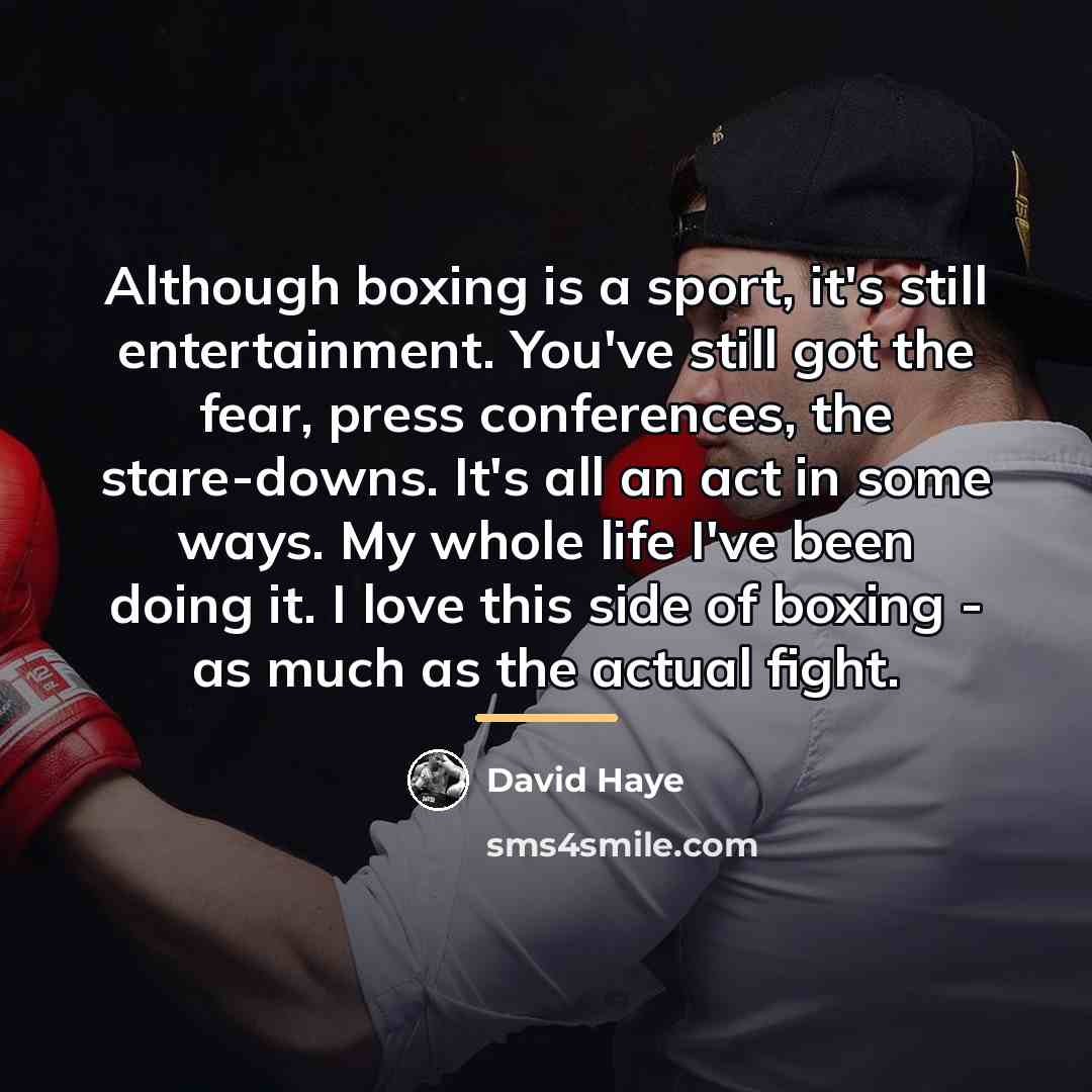 “Although boxing is a sport, it's still entertainment. You've still…” quote by David Haye
