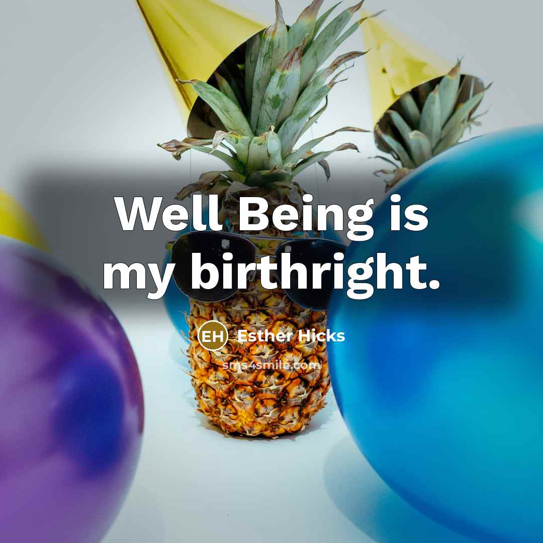 “Well Being is my birthright.…” quote by Esther Hicks
