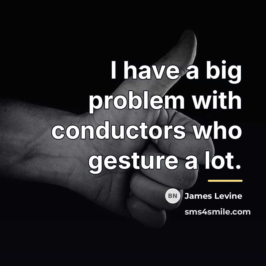 “I have a big problem with conductors who gesture a…” quote by James Levine