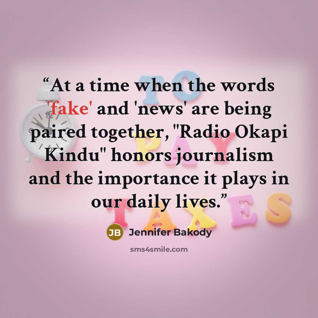 “At a time when the words 'fake' and 'news' are being paired together, "Radio Okapi Kindu" honors journalism and the importance it plays in our daily lives.” quote by Jennifer Bakody
