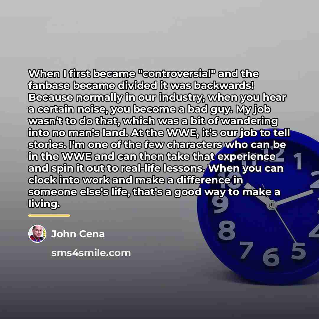 “When I first became "controversial" and the fanbase became divided…” quote by John Cena