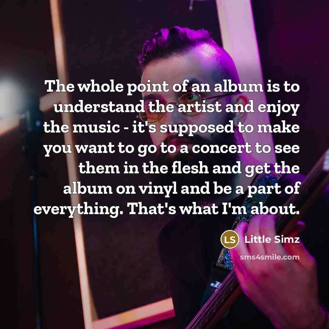 “The whole point of an album is to understand the…” quote by Little Simz