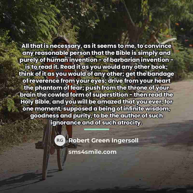 “All that is necessary, as it seems to me, to…” quote by Robert Green Ingersoll