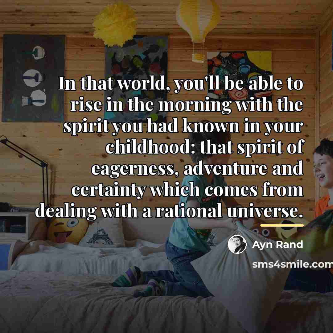 “In that world, you'll be able to rise in the…” quote by Ayn Rand