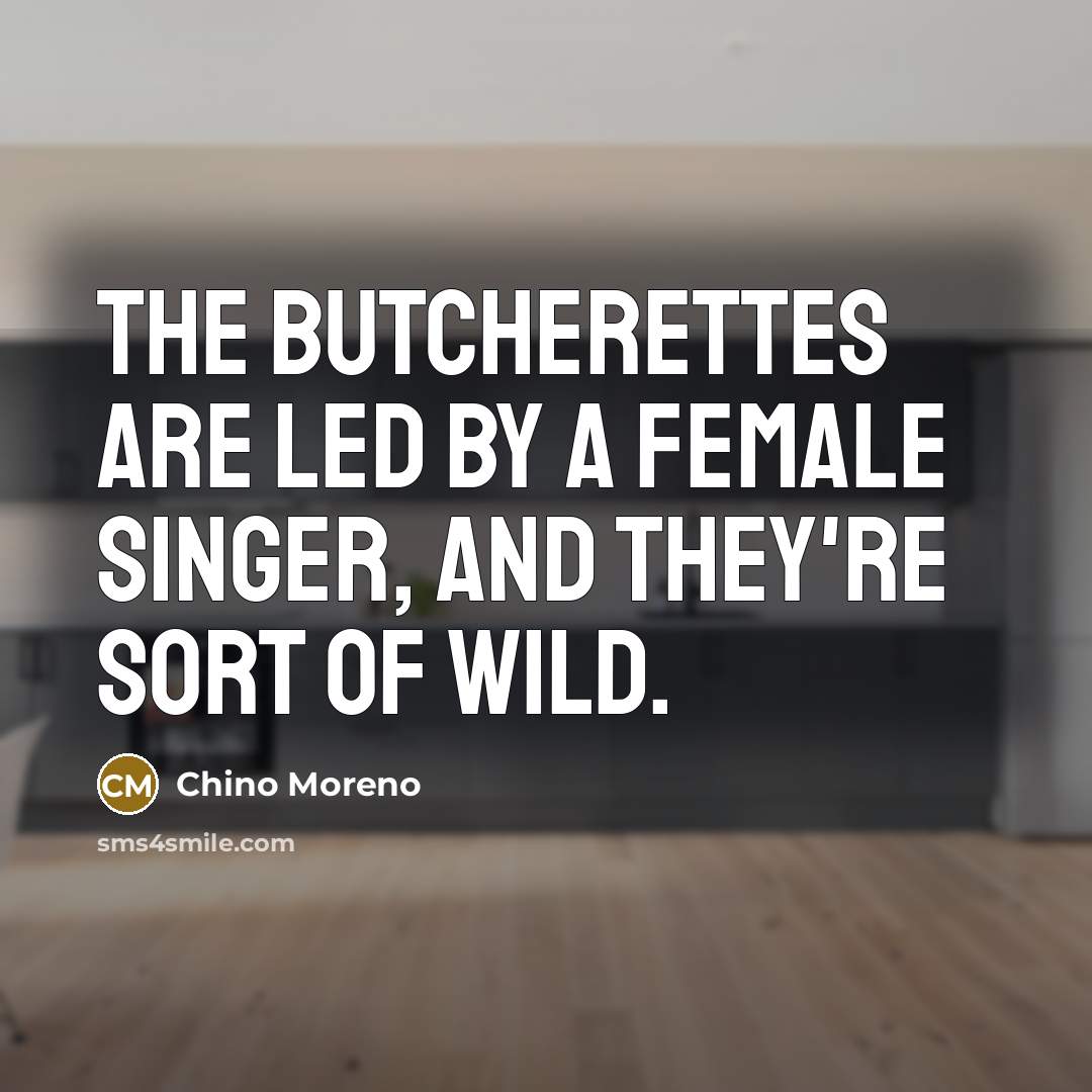 “The Butcherettes are led by a female singer, and they're…” quote by Chino Moreno