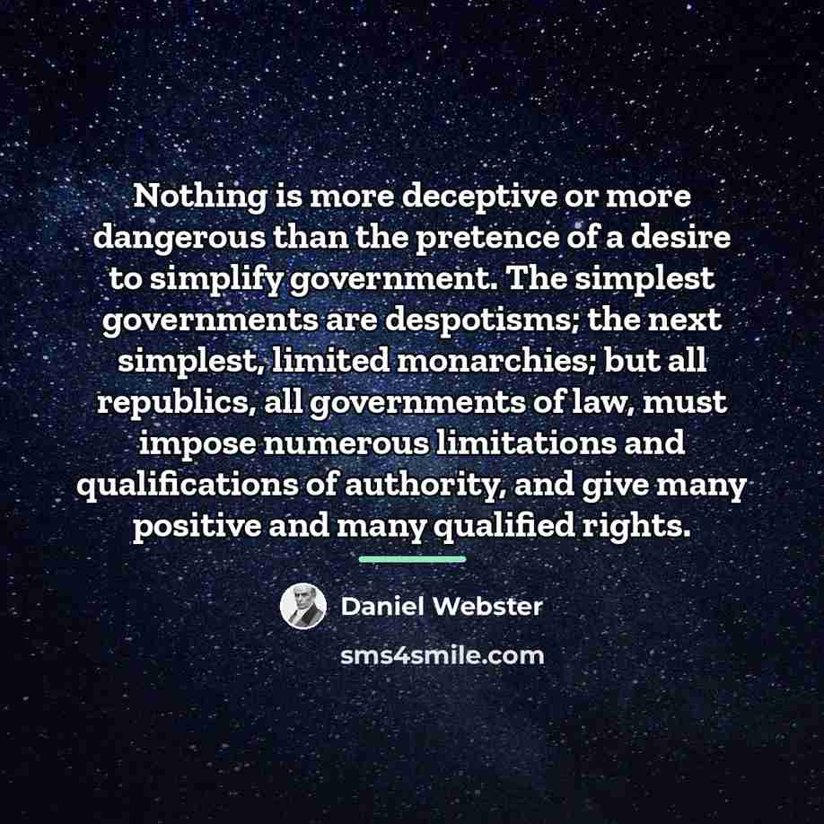 “Nothing is more deceptive or more dangerous than the pretence…” quote by Daniel Webster