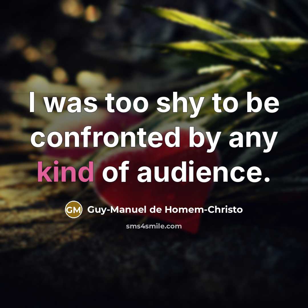 “I was too shy to be confronted by any kind…” quote by Guy-Manuel de Homem-Christo