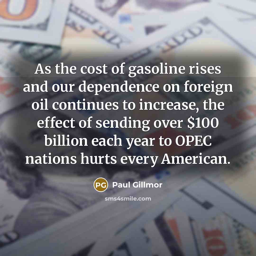 “As the cost of gasoline rises and our dependence on…” quote by Paul Gillmor