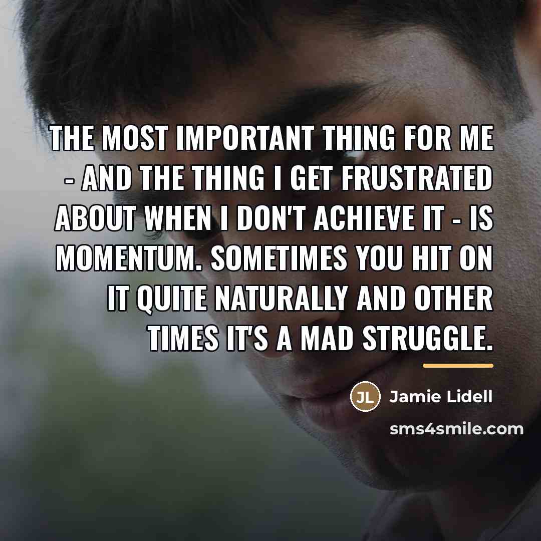 “The most important thing for me - and the thing…” quote by Jamie Lidell