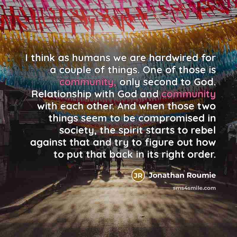 “I think as humans we are hardwired for a couple…” quote by Jonathan Roumie