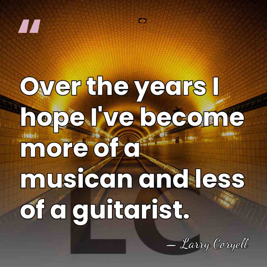 Over the years I hope I've become more of a musican and&hellip; - Larry Coryell