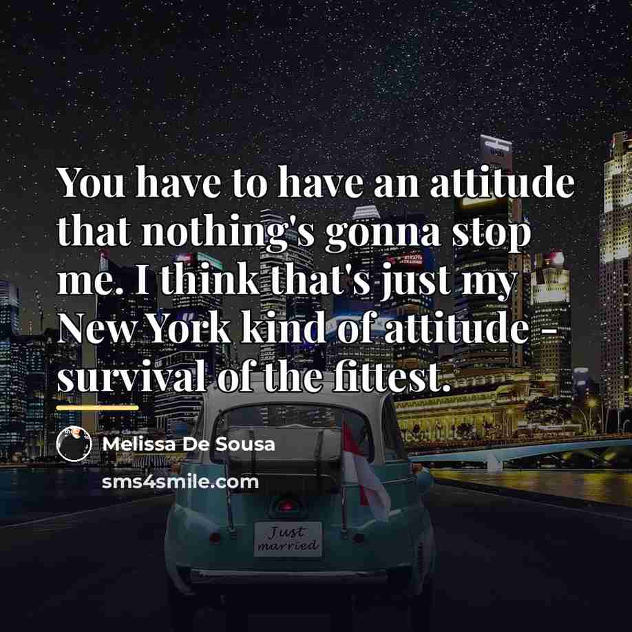“You have to have an attitude that nothing's gonna stop…” quote by Melissa De Sousa
