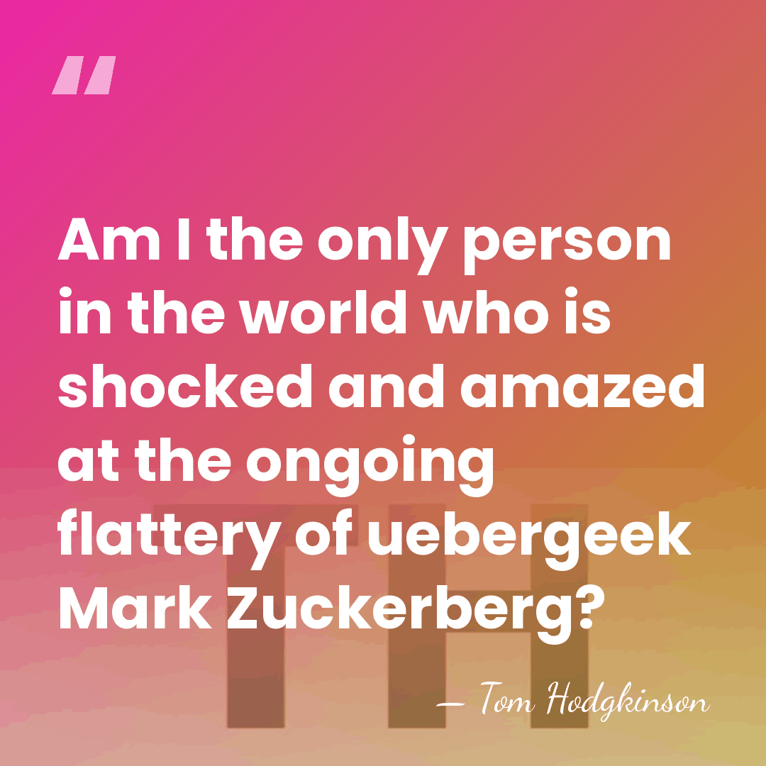 Am I the only person in the world who is shocked and&hellip; - Tom Hodgkinson