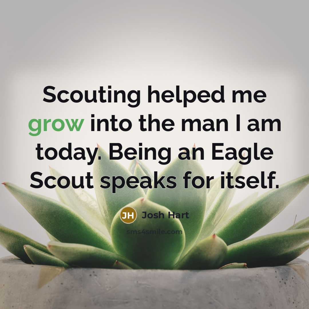 “Scouting helped me grow into the man I am today.…” quote by Josh Hart