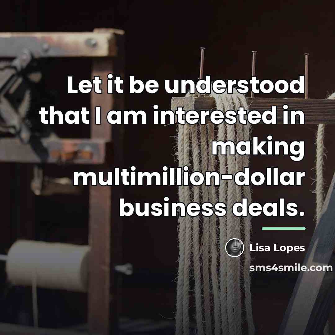 “Let it be understood that I am interested in making…” quote by Lisa Lopes