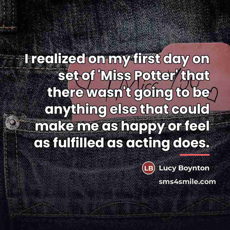 “I realized on my first day on set of 'Miss…” quote by Lucy Boynton