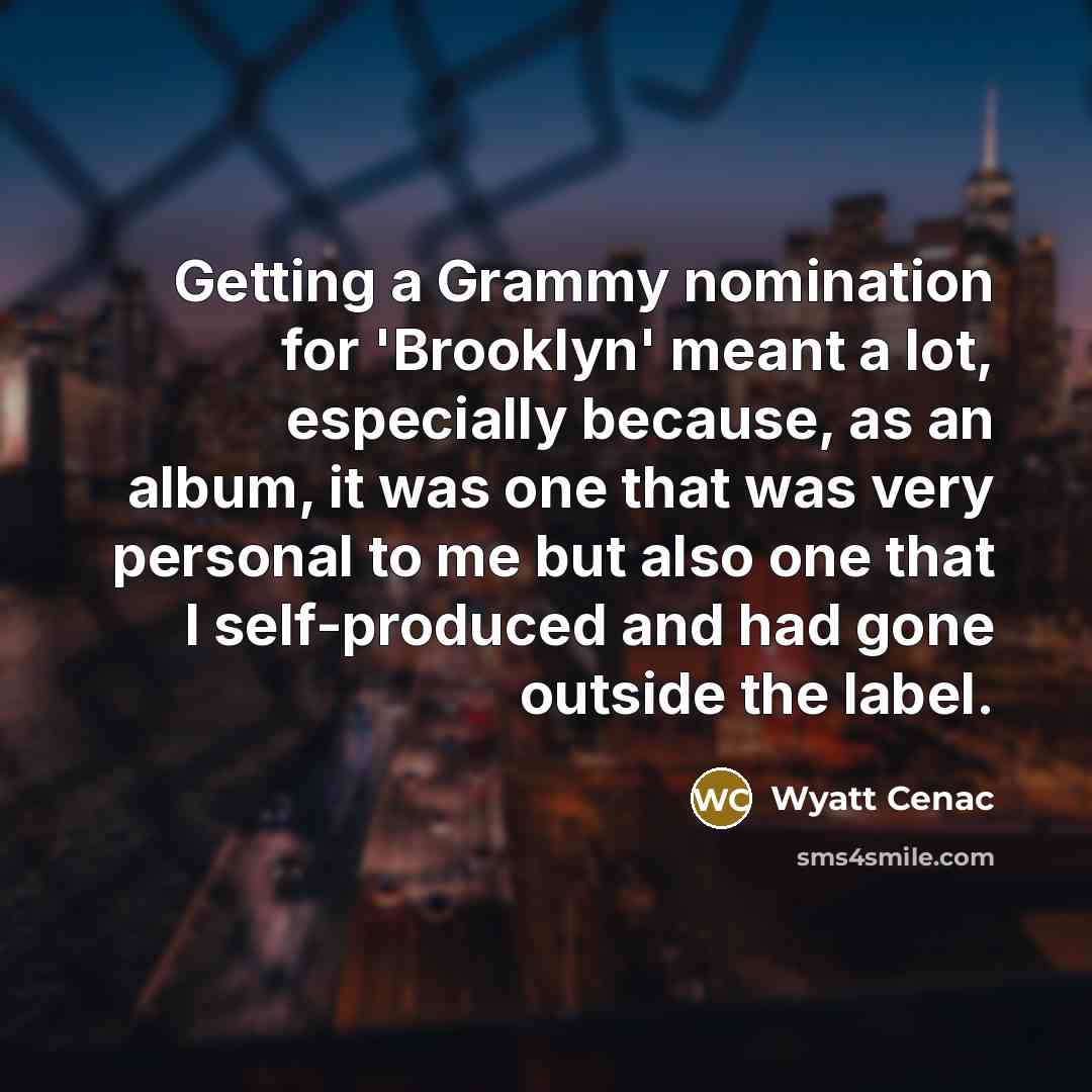 “Getting a Grammy nomination for 'Brooklyn' meant a lot, especially…” quote by Wyatt Cenac