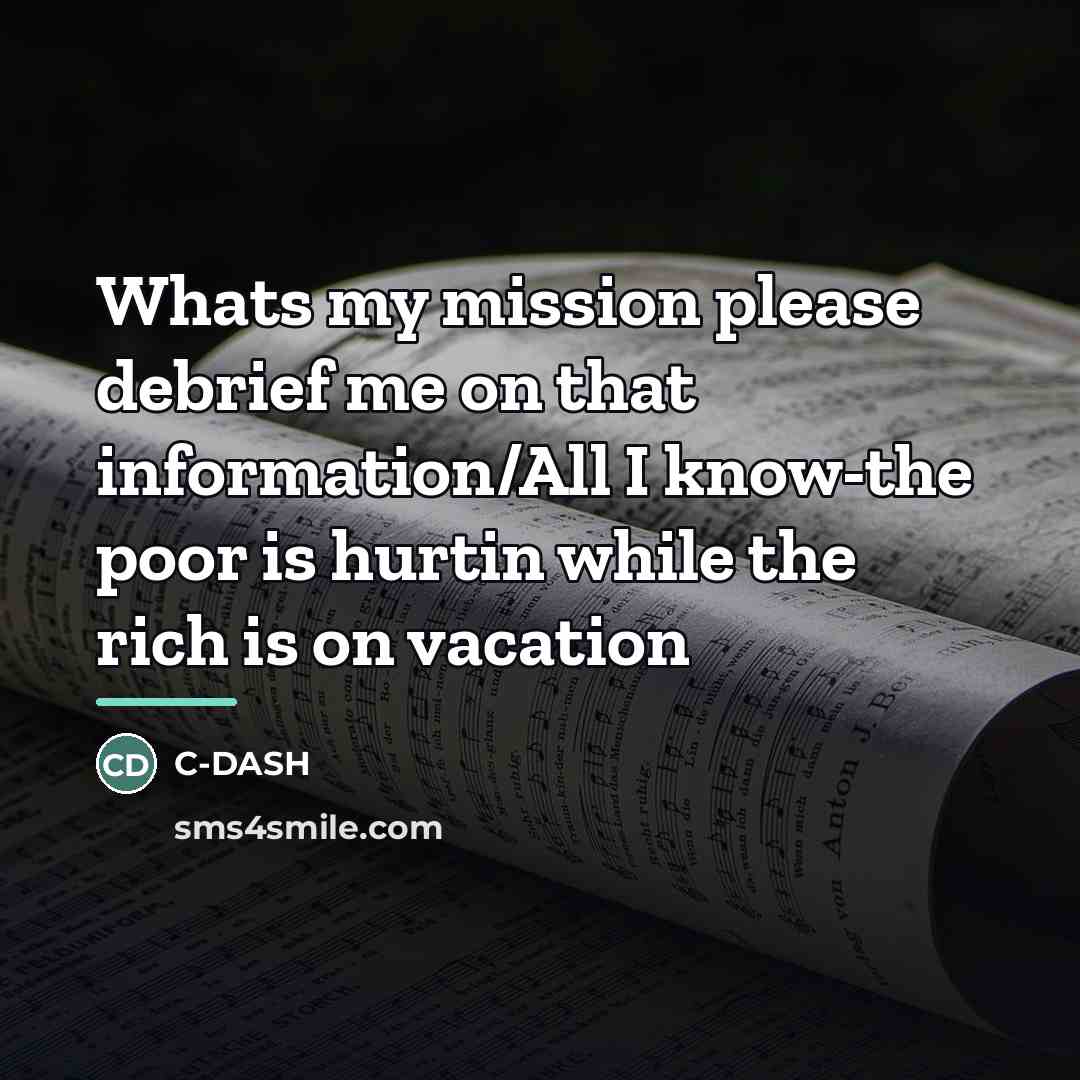“Whats my mission please debrief me on that information/All I…” quote by C-DASH