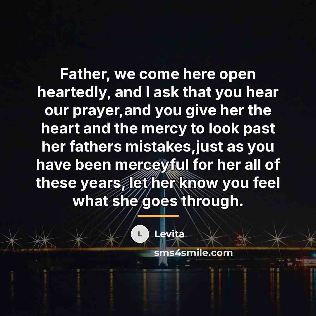 “Father, we come here open heartedly, and I ask that…” quote by Levita