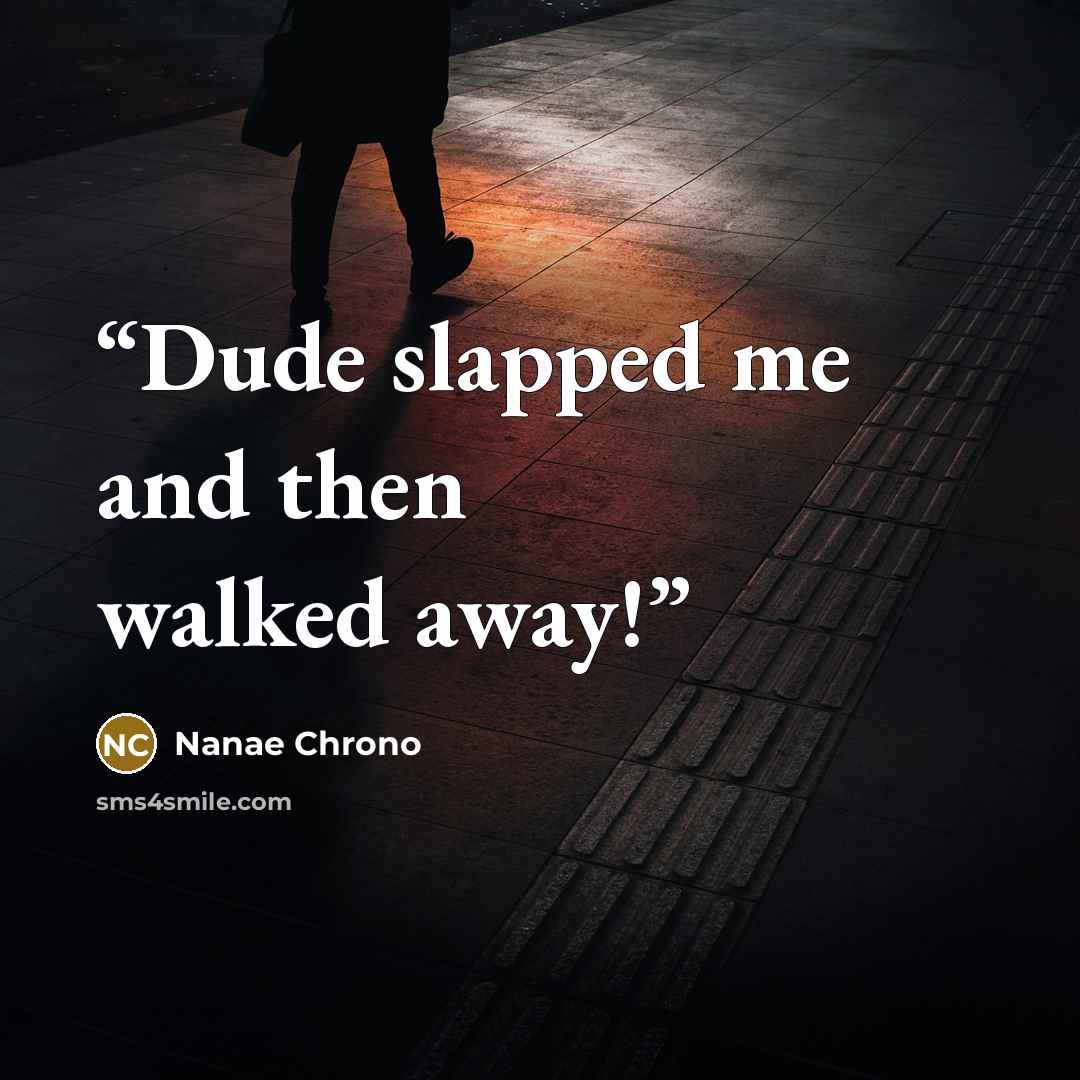 “Dude slapped me and then walked away!” quote by Nanae Chrono