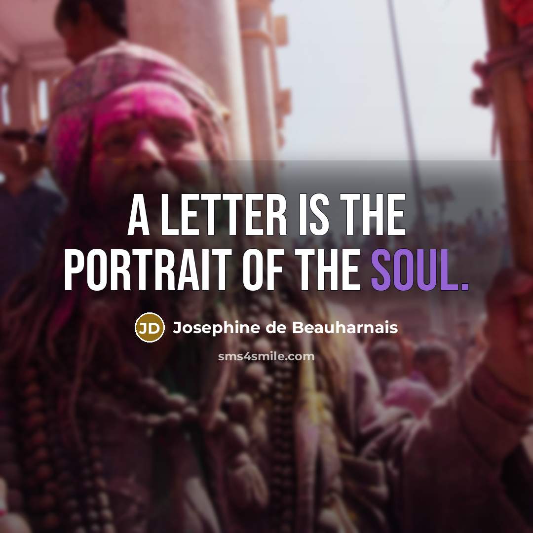 “A letter is the portrait of the soul.…” quote by Josephine de Beauharnais