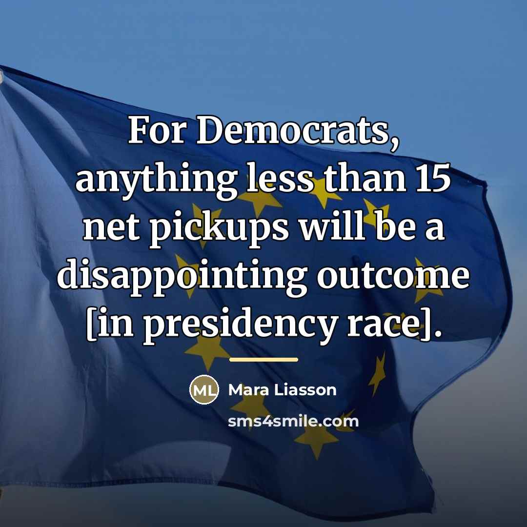 “For Democrats, anything less than 15 net pickups will be…” quote by Mara Liasson