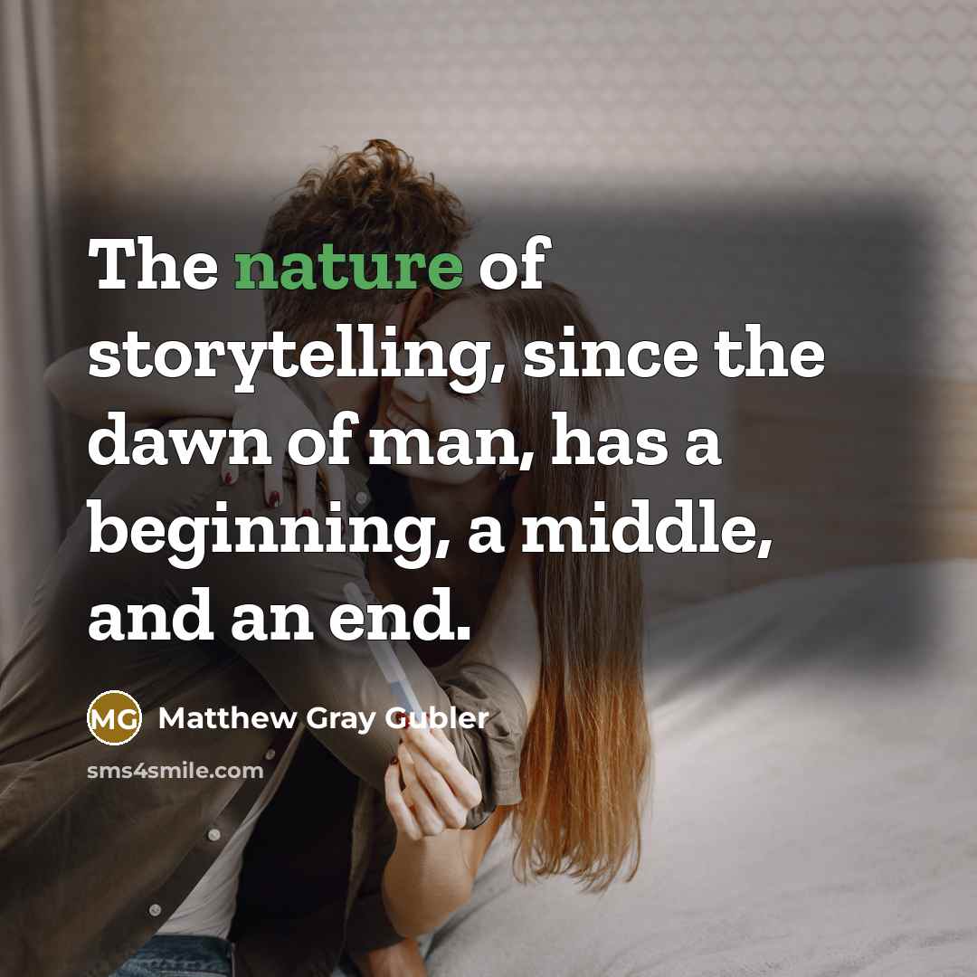 “The nature of storytelling, since the dawn of man, has…” quote by Matthew Gray Gubler