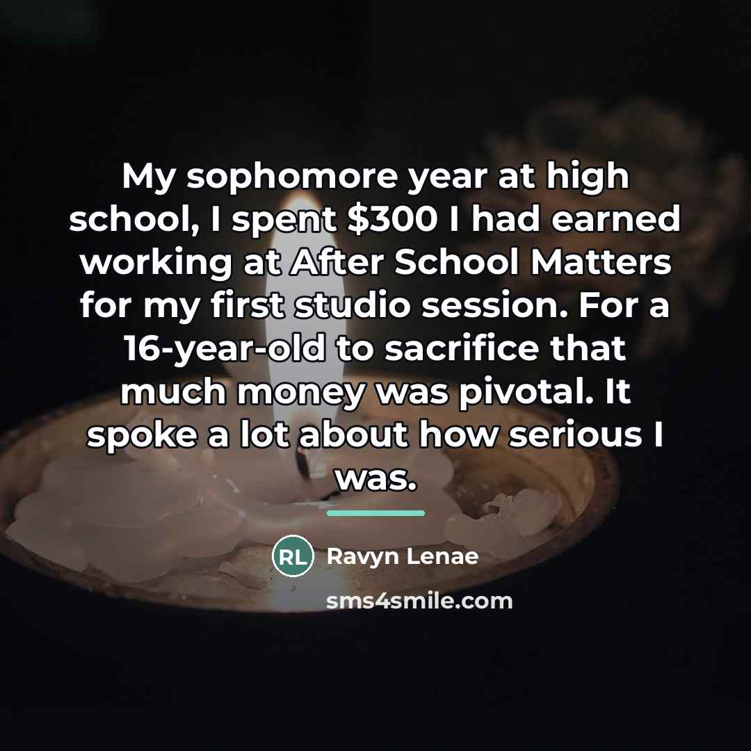 “My sophomore year at high school, I spent $300 I…” quote by Ravyn Lenae