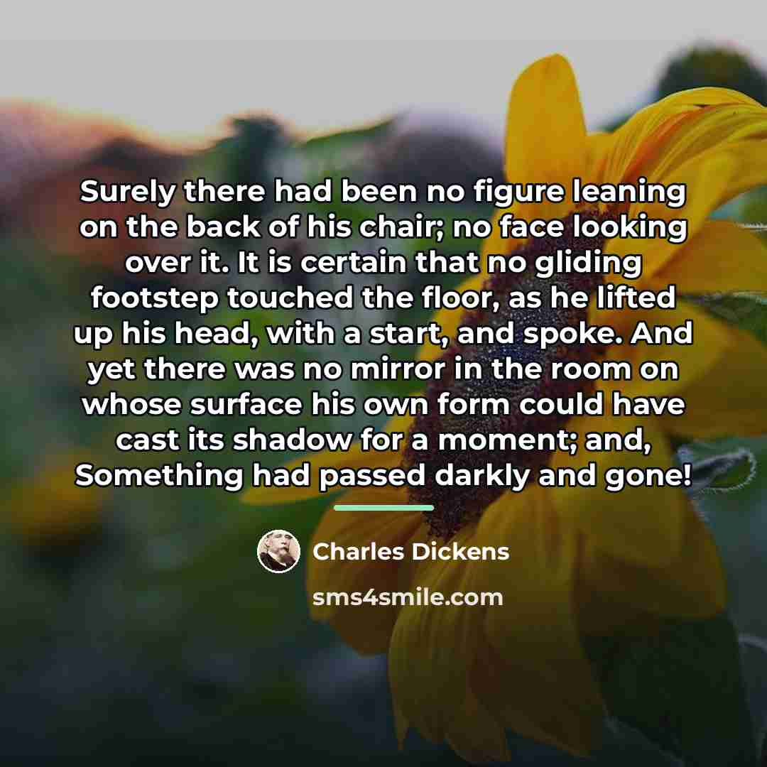“Surely there had been no figure leaning on the back…” quote by Charles Dickens