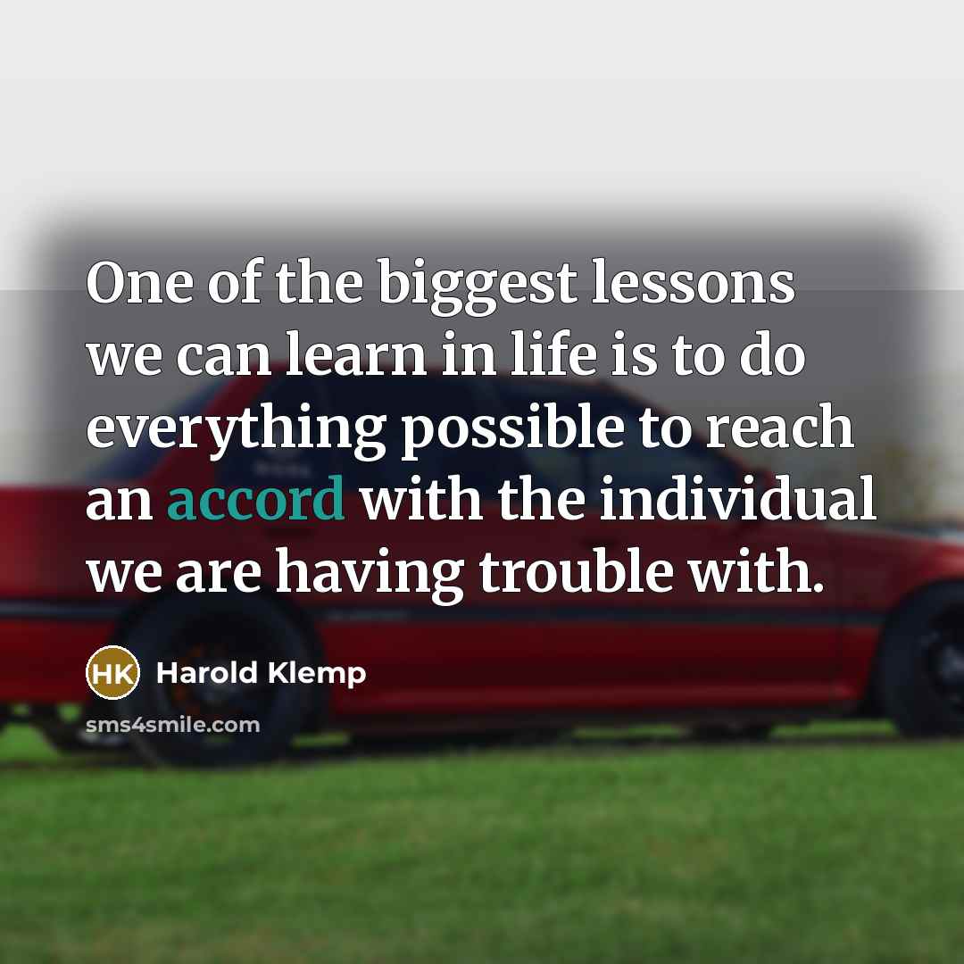 “One of the biggest lessons we can learn in life…” quote by Harold Klemp