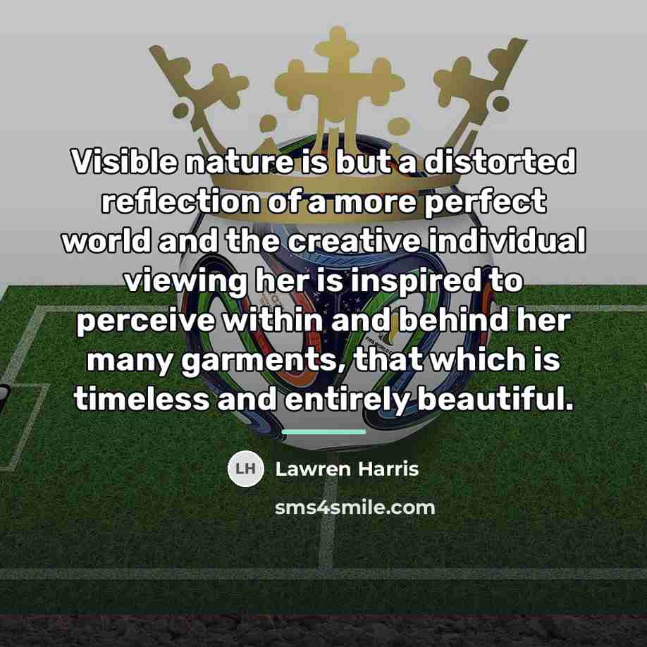 “Visible nature is but a distorted reflection of a more…” quote by Lawren Harris