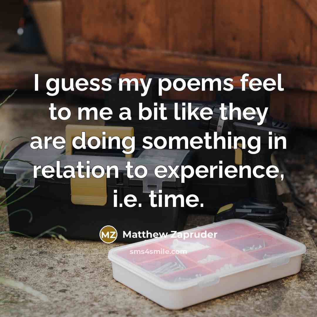 “I guess my poems feel to me a bit like…” quote by Matthew Zapruder
