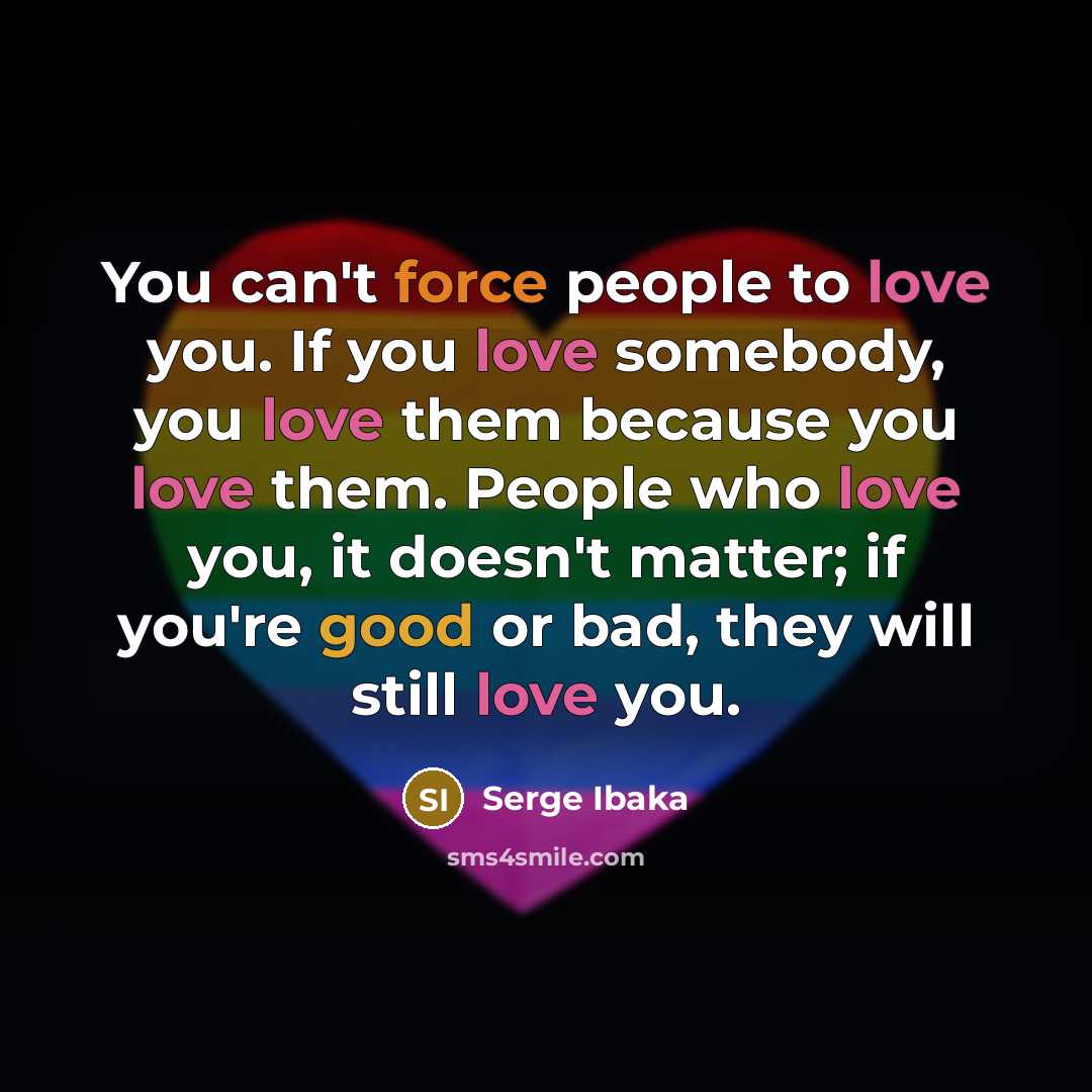 “You can't force people to love you. If you love…” quote by Serge Ibaka