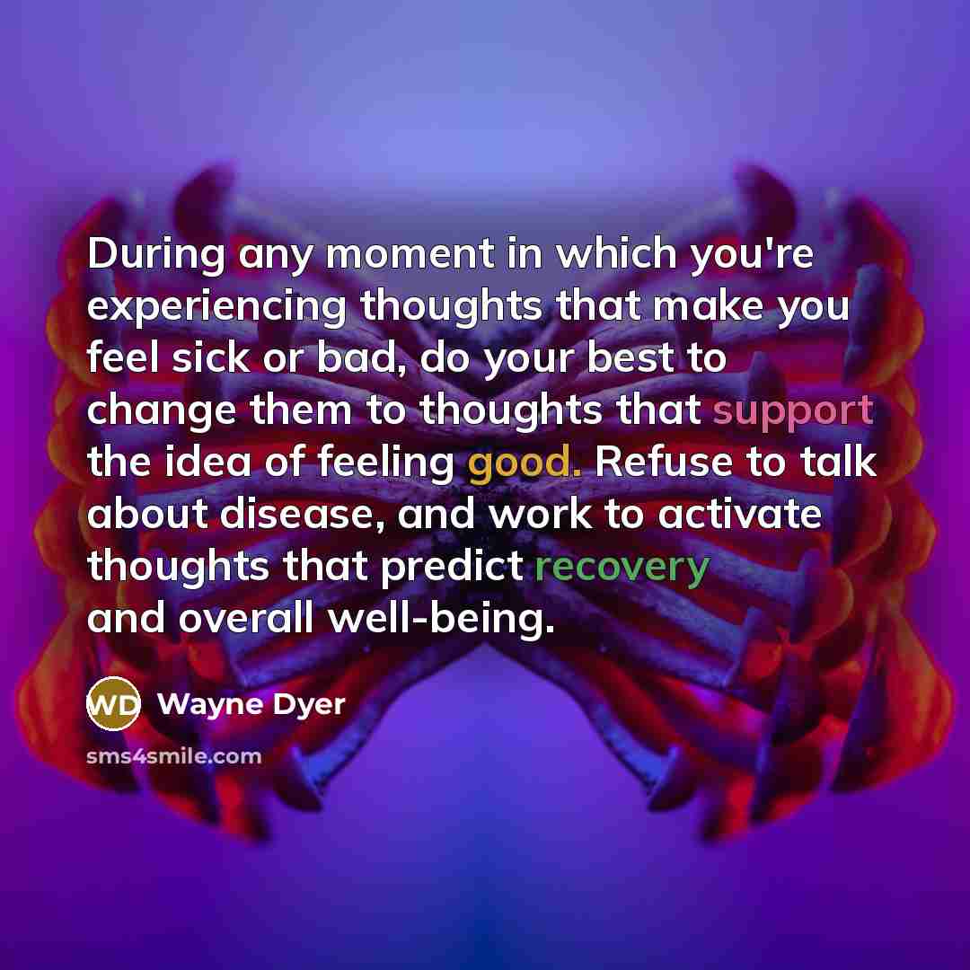 “During any moment in which you're experiencing thoughts that make…” quote by Wayne Dyer