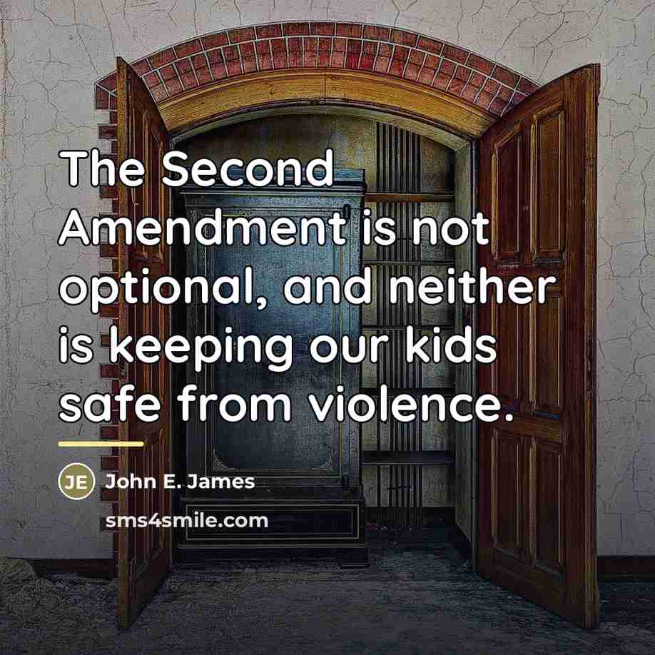 “The Second Amendment is not optional, and neither is keeping…” quote by John E. James