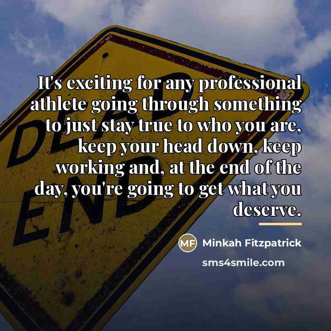 “It's exciting for any professional athlete going through something to…” quote by Minkah Fitzpatrick