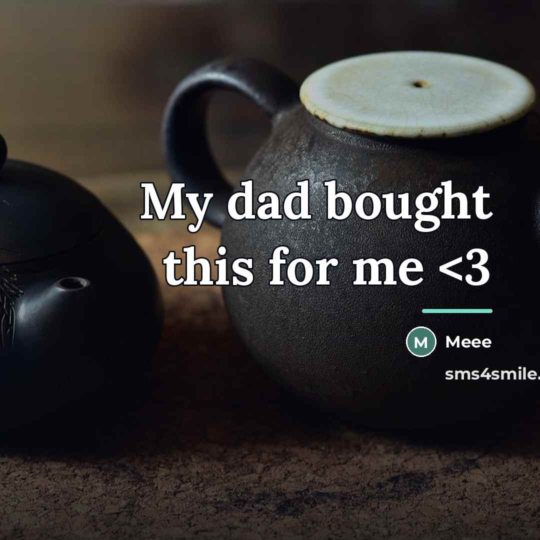 “My dad bought this for me…” quote by Meee