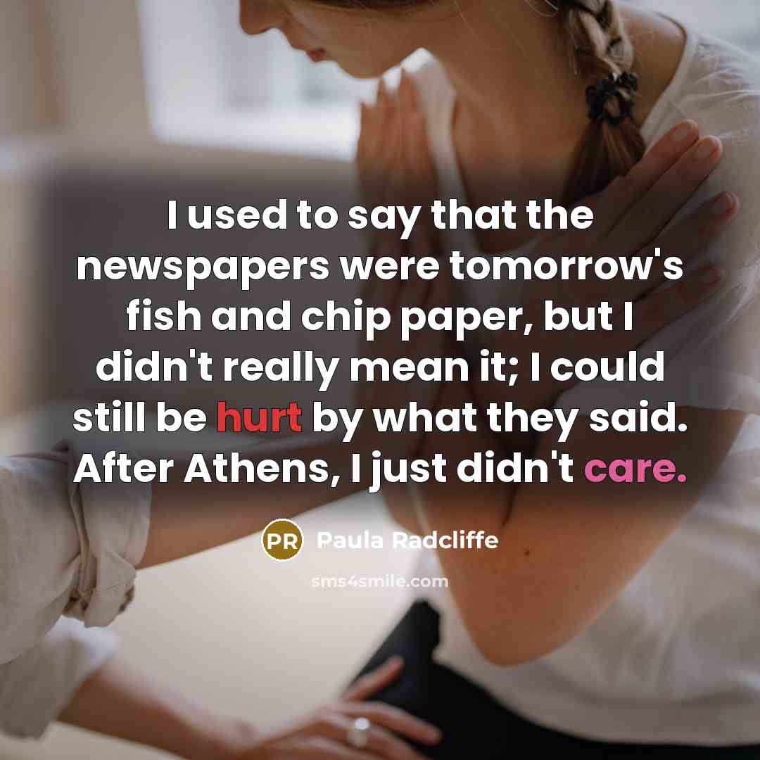 “I used to say that the newspapers were tomorrow's fish…” quote by Paula Radcliffe