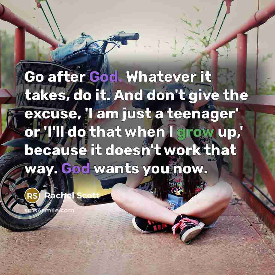 “Go after God. Whatever it takes, do it. And don't…” quote by Rachel Scott