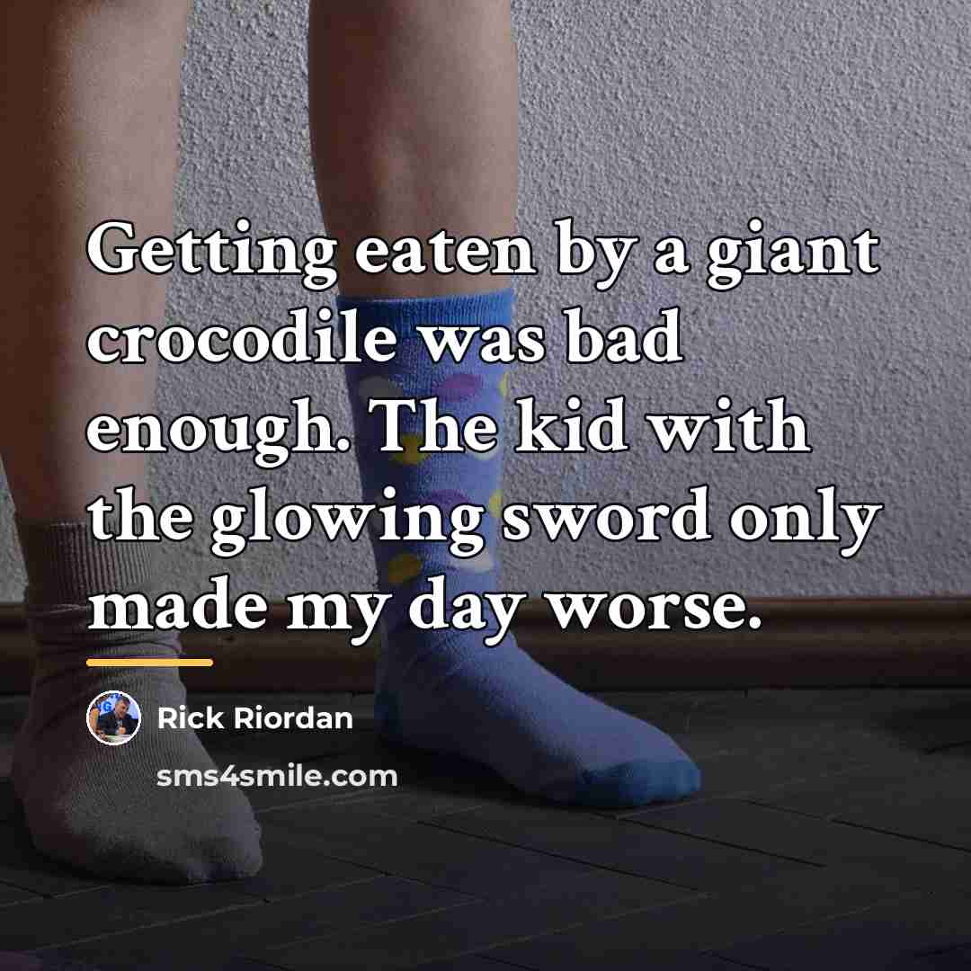 “Getting eaten by a giant crocodile was bad enough. The…” quote by Rick Riordan