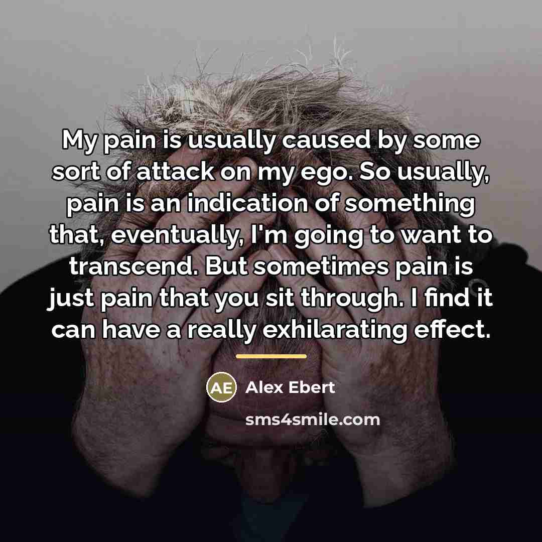 “My pain is usually caused by some sort of attack…” quote by Alex Ebert