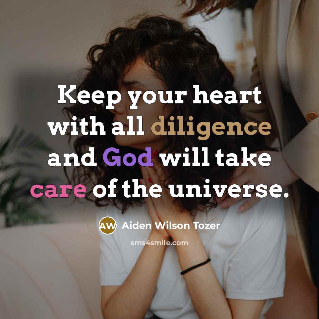 “Keep your heart with all diligence and God will take…” quote by Aiden Wilson Tozer