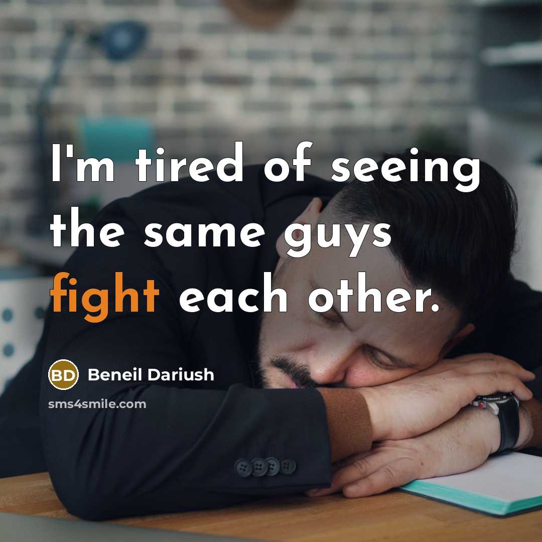 “I'm tired of seeing the same guys fight each other.…” quote by Beneil Dariush