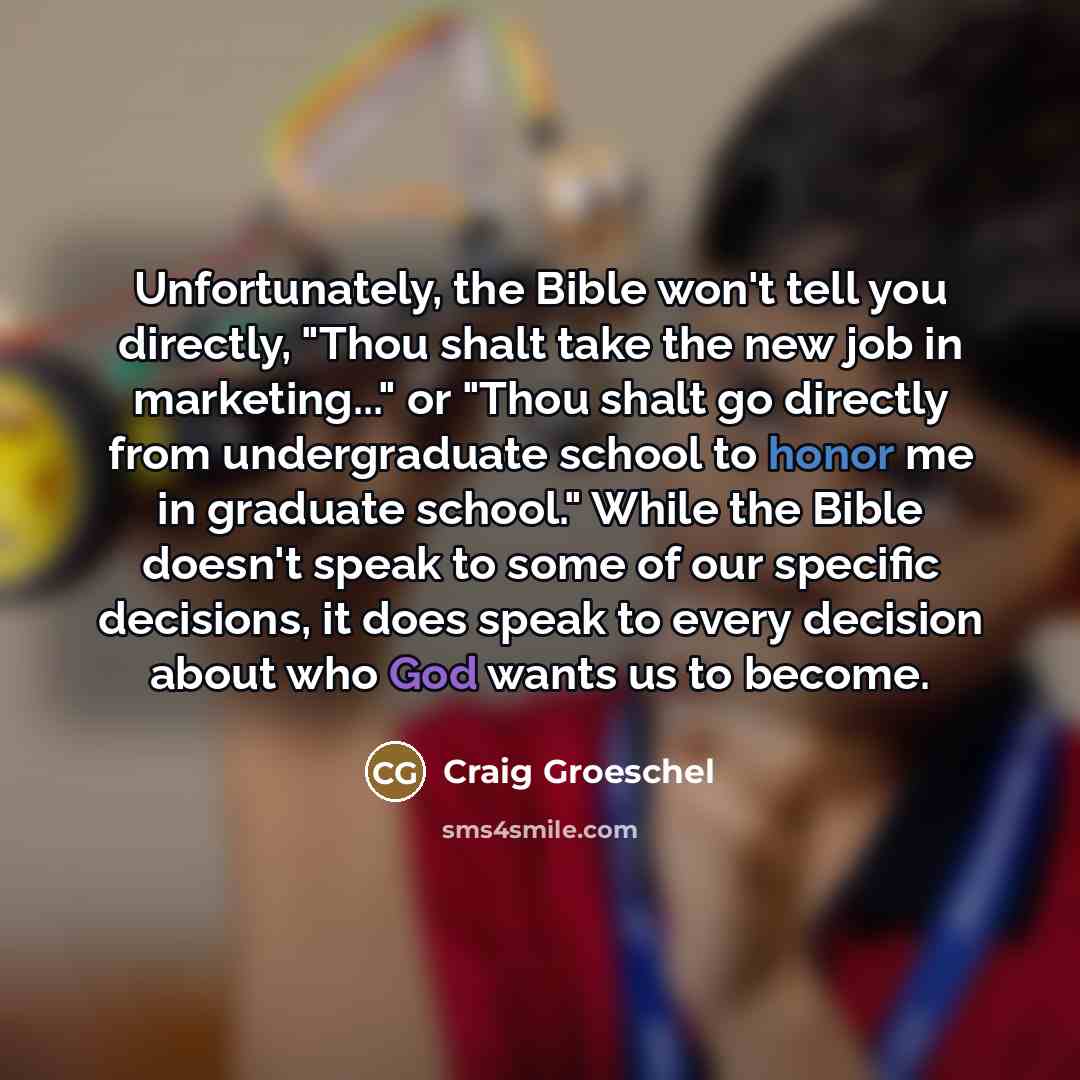 “Unfortunately, the Bible won't tell you directly, "Thou shalt take…” quote by Craig Groeschel