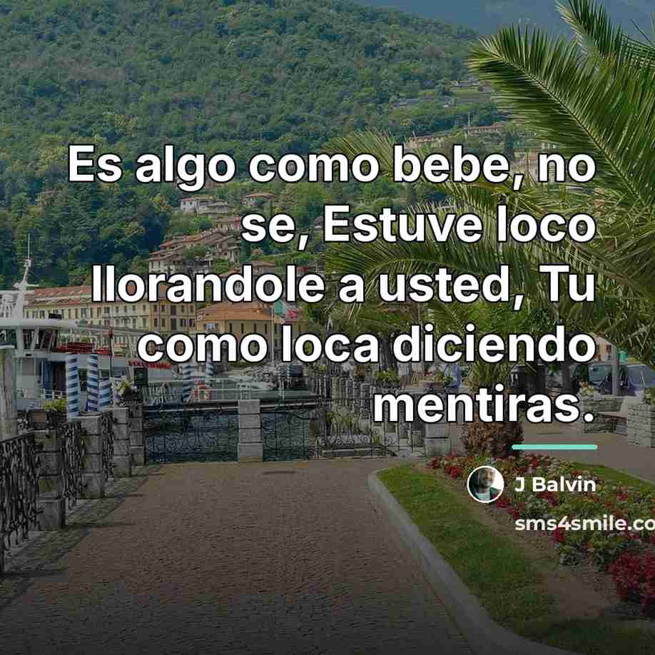 “Es algo como bebe, no se, Estuve loco llorandole a…” quote by J Balvin