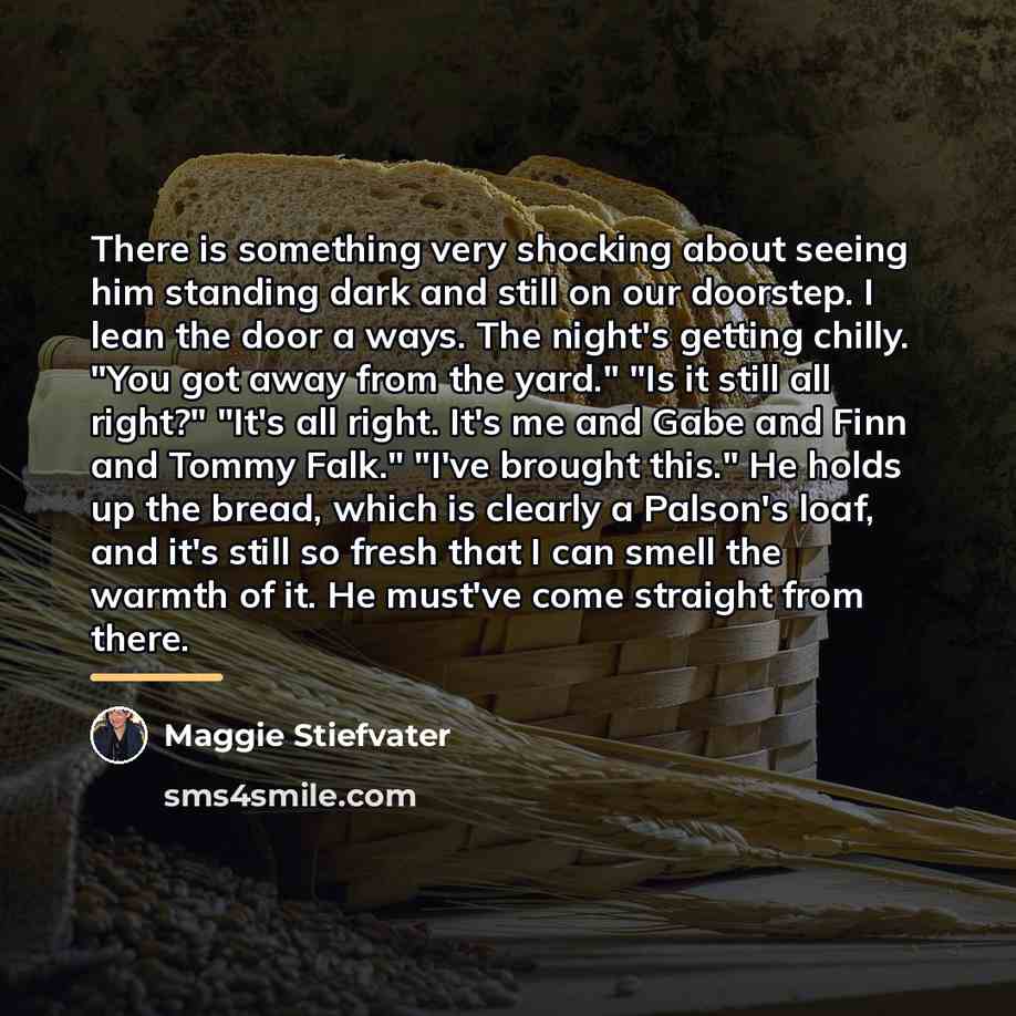“There is something very shocking about seeing him standing dark…” quote by Maggie Stiefvater