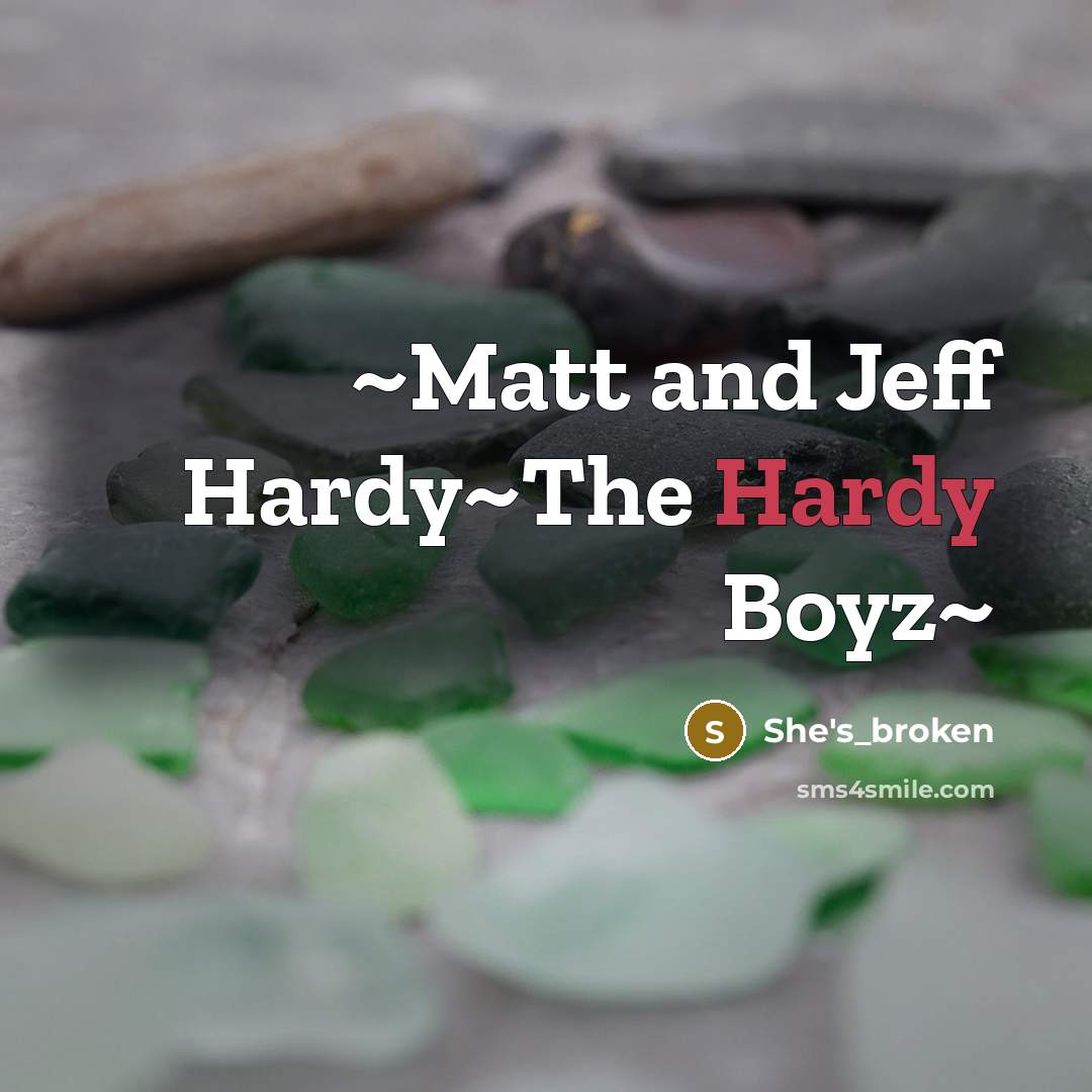 “~Matt and Jeff Hardy~The Hardy Boyz~…” quote by She's_broken