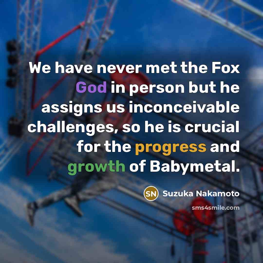 “We have never met the Fox God in person but…” quote by Suzuka Nakamoto