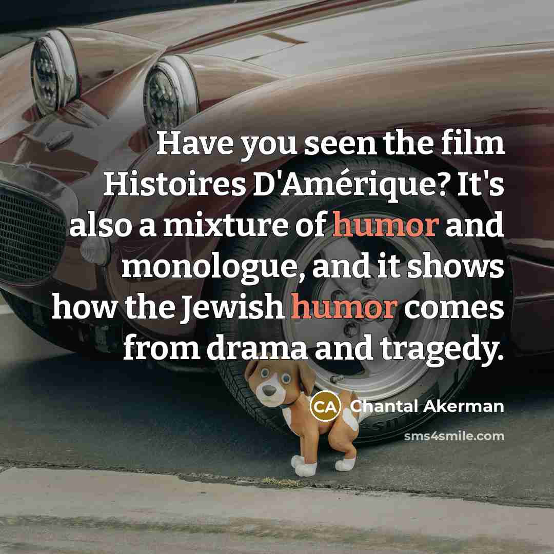 “Have you seen the film Histoires D'Amérique? It's also a…” quote by Chantal Akerman